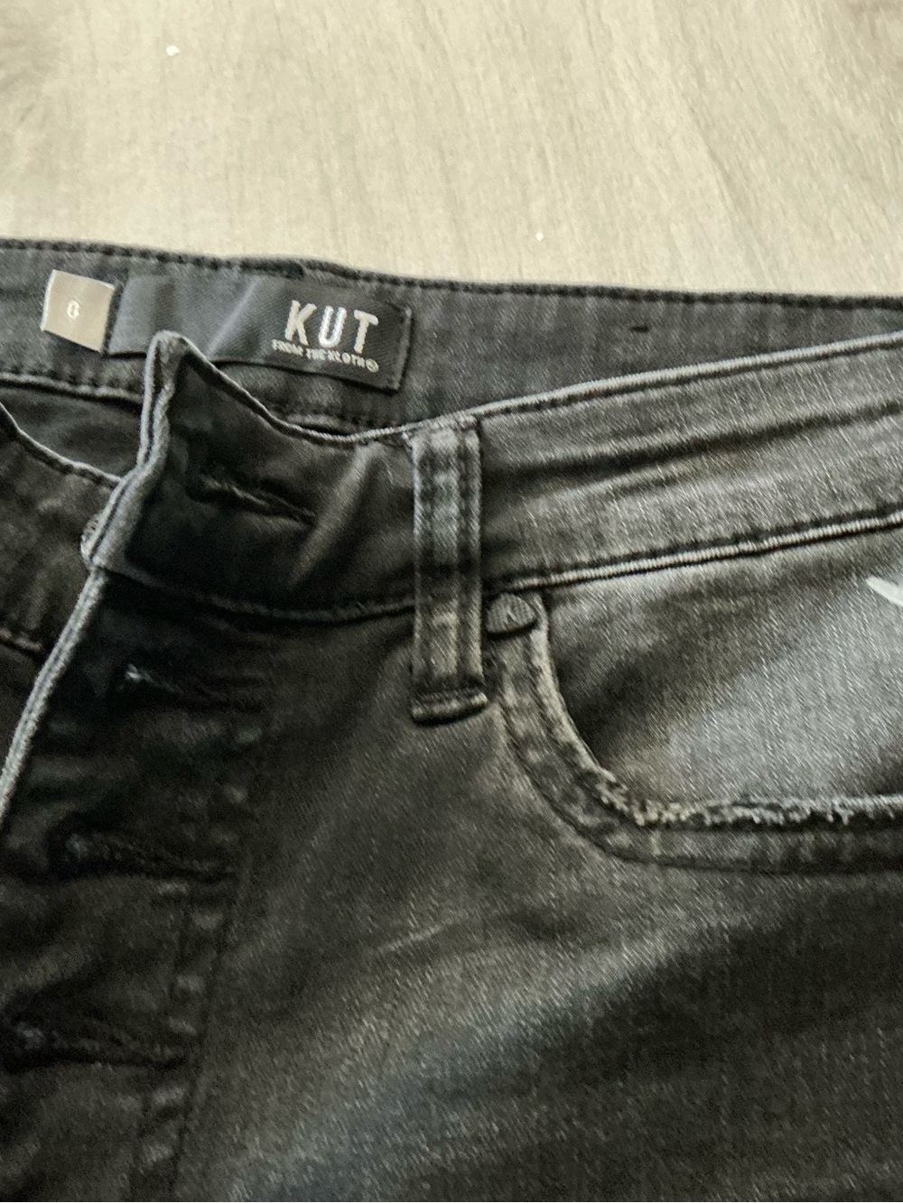 Kut From Kloth Skinny Jeans Raw Hem Size 0 - Picture 4 of 7